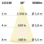 3-PH Schienen-Strahler, 35W, 38°, weiss matt, 4000K, CRI90
