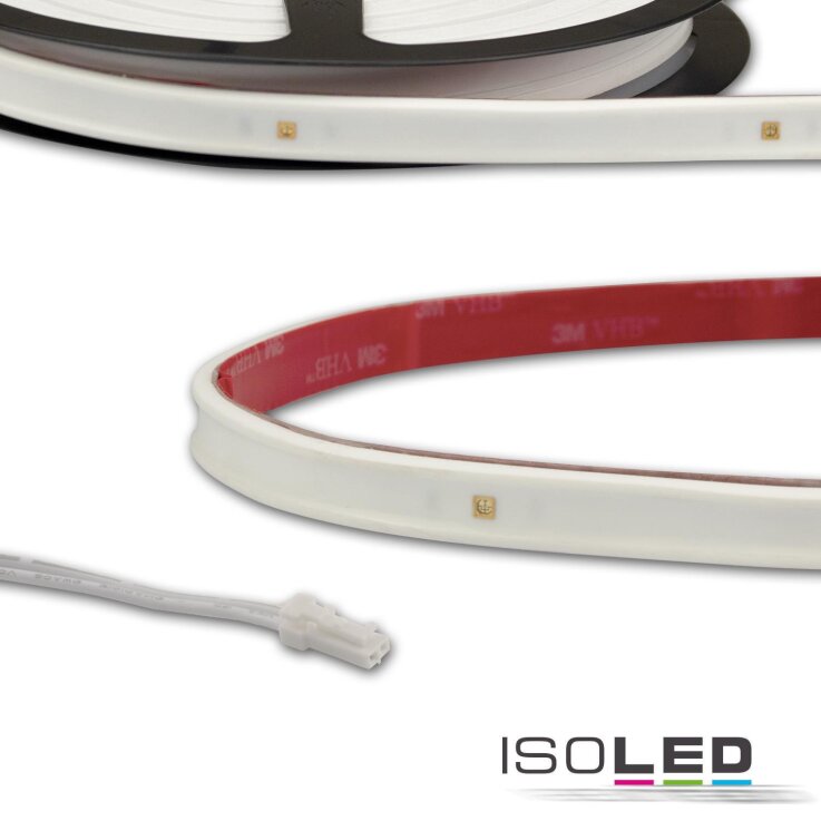 LED UV-C MiniAMP Flexband 270nm, 12V DC, 3W, IP54, 58cm, weiß, einseitig Kabel mit male-Stecker