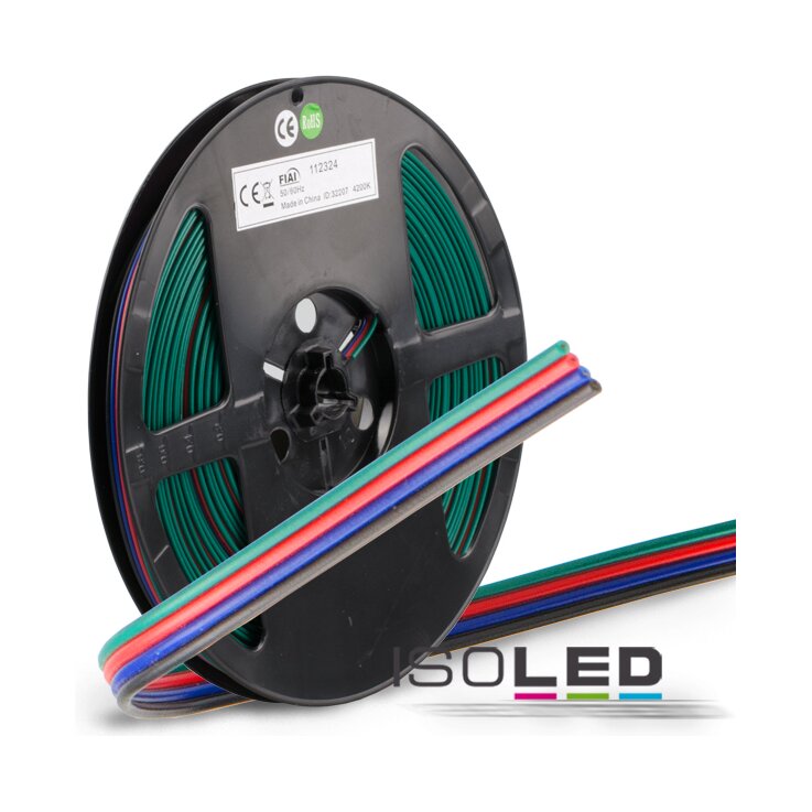 Kabel RGB 25m Rolle 4-polig 0.50mm² H03VH-H AWG20