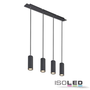 Hängeleuchte schwarz matt, 4xGU10 Fassung, exkl....