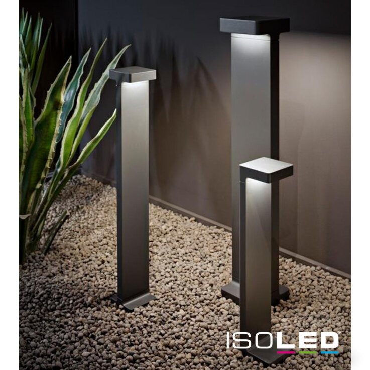 LED Wegeleuchte Poller-1, 30cm, 7W, sandschwarz, warmweiß