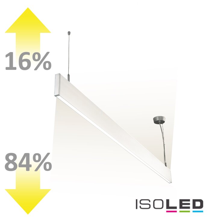 LED Hängeleuchte Linear Up+Down 600, 25W, prismatisch, linear- u. 90° verbindbar, weiß, warmweiß