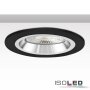 ISOLED Einbaurahmen Kombi f&uuml;r GU10/MR16, schwarz + wei&szlig;-silber