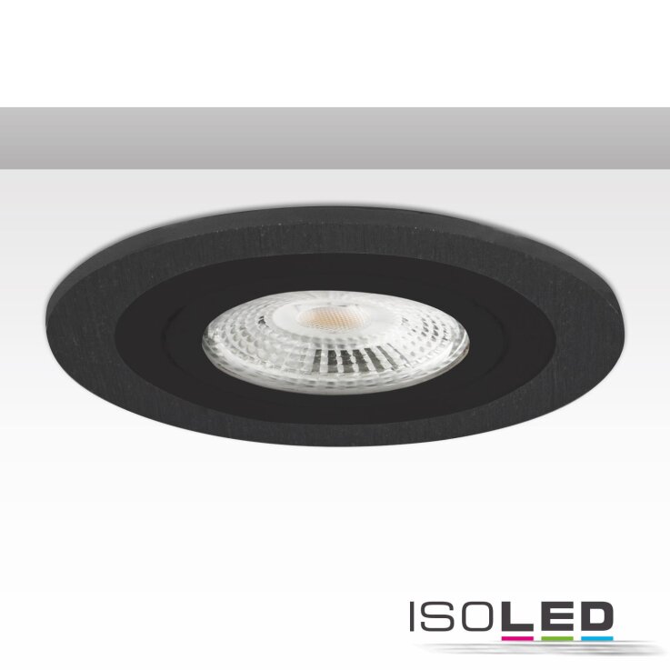 ISOLED Einbaurahmen Kombi für GU10/MR16, schwarz + schwarz