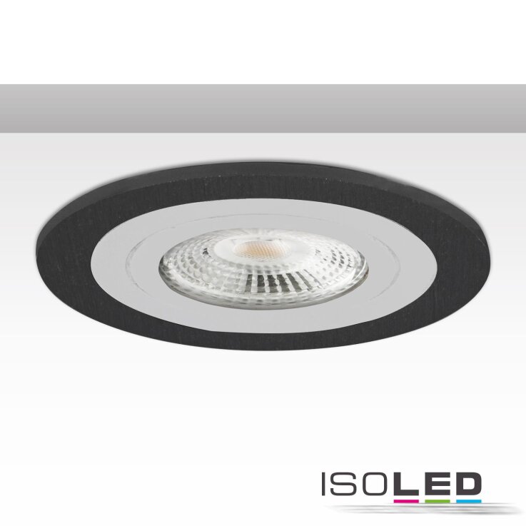 ISOLED Einbaurahmen Kombi für GU10/MR16, schwarz + Alu weiß