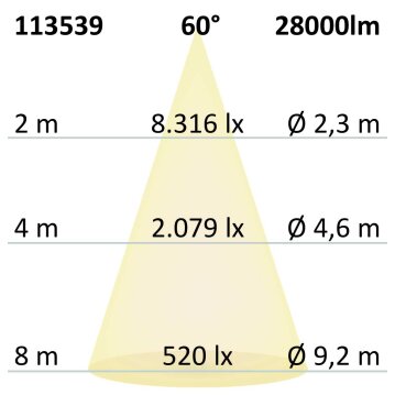 LED Hallenleuchte FL 200W, IK10, IP65 kaltweiß,...