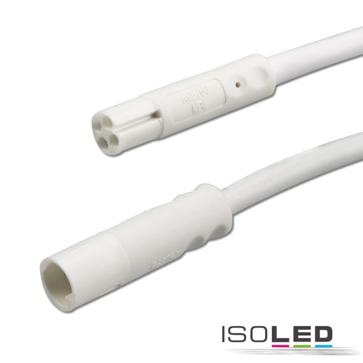 Mini-Plug RGB Verlängerung male-female, 1m, 4-polig, IP54, weiß, max. 48V