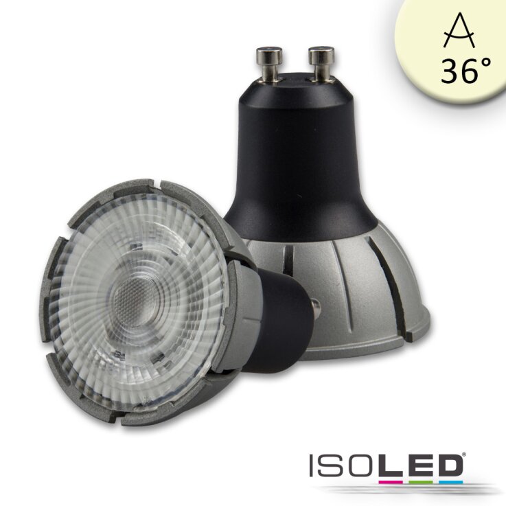 ISOLED GU10 Vollspektrum LED Strahler 7W COB, 36°, 2700K, dimmbar