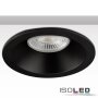 ISOLED Einbaurahmen r&uuml;ckversetzt rund f&uuml;r GU10/MR16 schwarz, mit Glaslinse