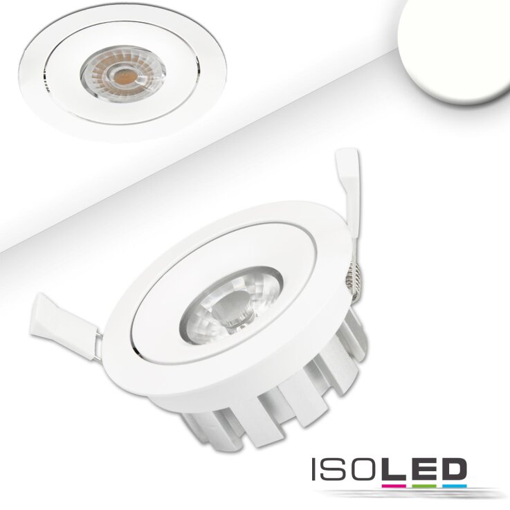 LED Einbaustrahler, weiß, 15W, 45°, neutralweiß, dimmbar