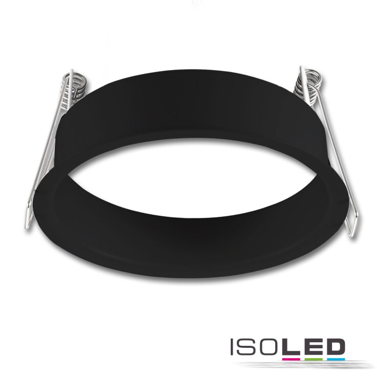 Erweiterungsring rückversetzt rund schwarz matt für Einbaustrahler Sys-68