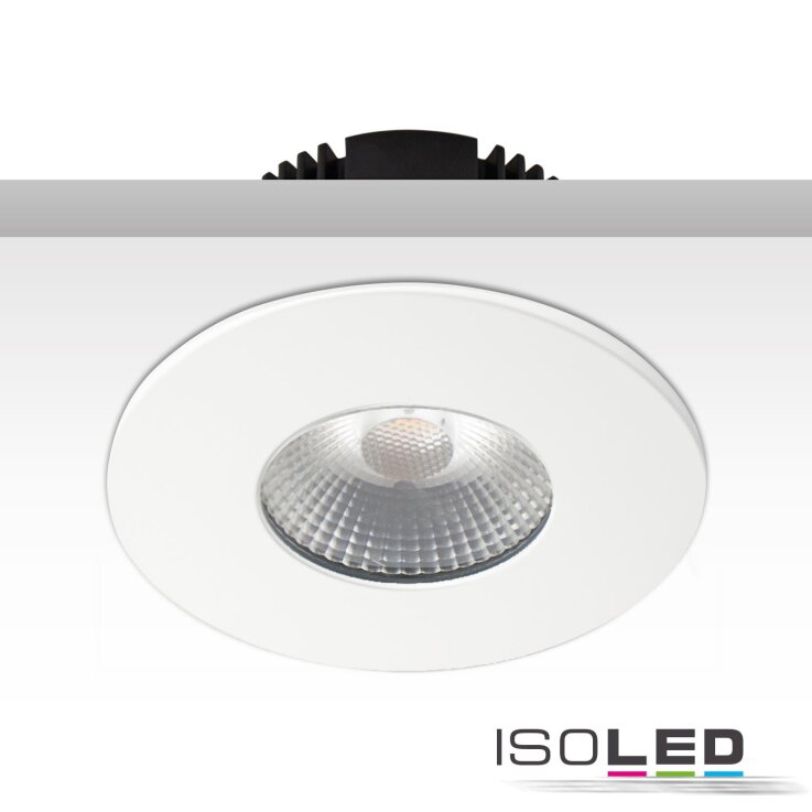 Cover Aluminium rund weiß matt für Einbaustrahler Sys-68