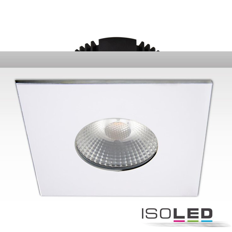 Cover Aluminium eckig chrom für Einbaustrahler Sys-68