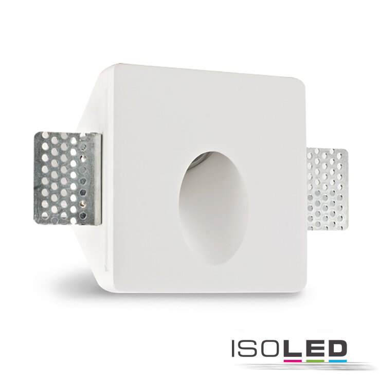 ISOLED Gips-Wand-Einbauleuchte, quadratisch, GU4/MR11, kleine Bauform