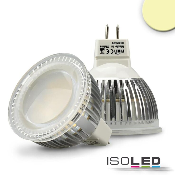ISOLED MR16 LED Strahler 6W Glas diffus, 120°, warmweiß