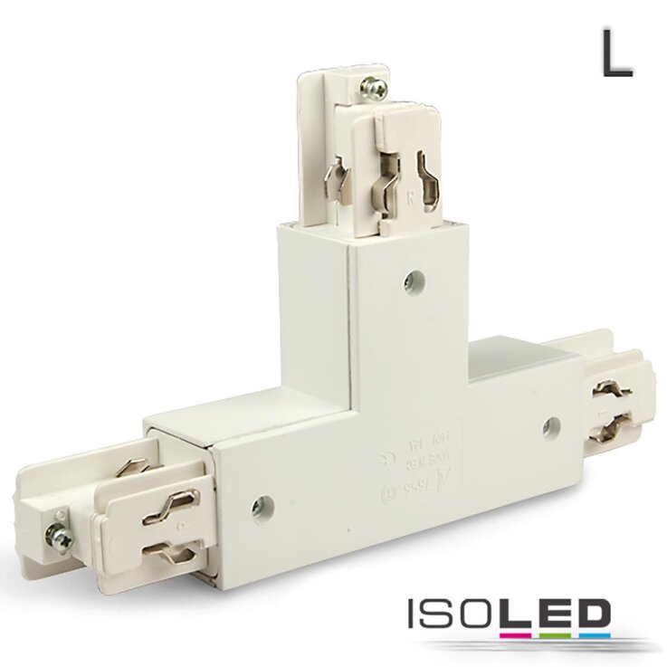 3-Phasen Classic T-Verbinder N-Leiter rechts, Schutzleiter links, weiß