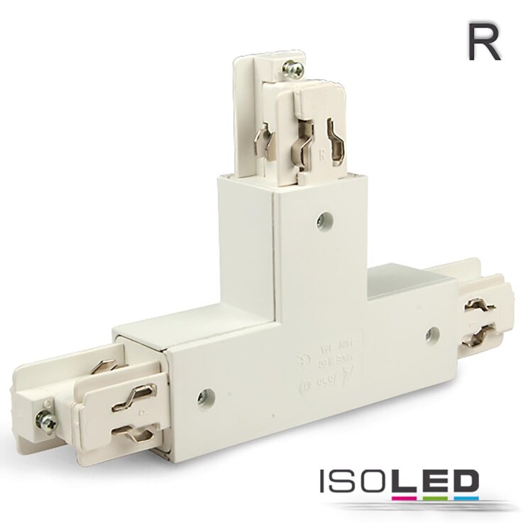 3-Phasen Classic T-Verbinder N-Leiter links, Schutzleiter rechts, weiß