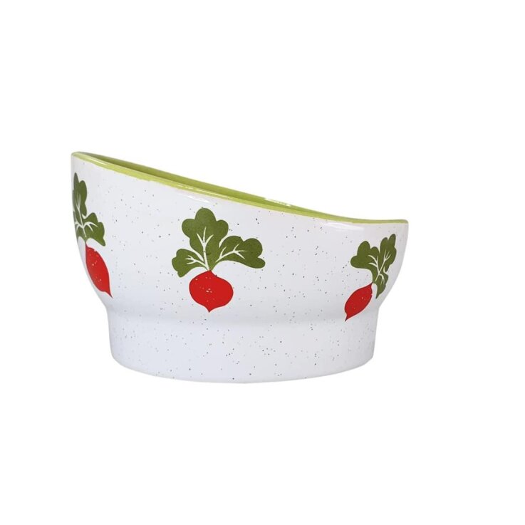 NOBBY  Nager Napf "Radish", weiß/grün, 18,5 x 9,5 cm