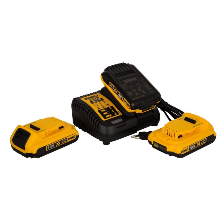 DEWALT Akku-Starterkit (3 x 18 V / 2 Ah plus DCB 115)