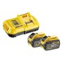 DEWALT 54 Volt / 162 Wh XR FLEXVOLT Akku-Starter-Set, inklusive 2 x Akku und 1 x Schnellladeger&auml;t DCB118-QW