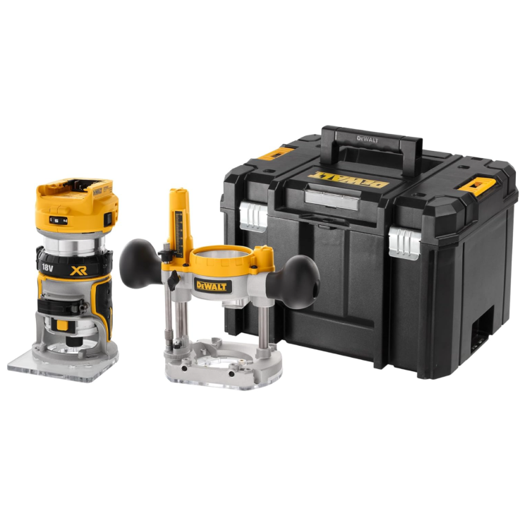DEWALT Akku-Kombifräse (Ober- und Kantenfräse), Basisversion für alle 18 Volt XR- und XR-Flexvolt-Akkus