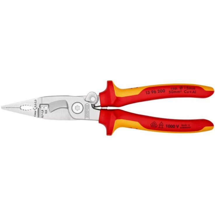 KNIPEX 13 96 200 Elektro-Installationszange, 200 mm