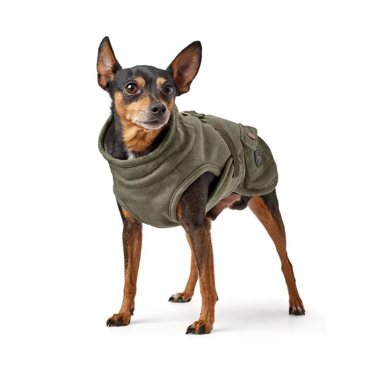 HUNTER Hundemantel Uppsala Trend, Hals: 20-38 cm, Bauch: 30-40 cm, khaki