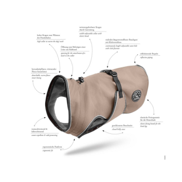 HUNTER Hundemantel Uppsala 60, Hals: 38-74 cm, Bauch:...