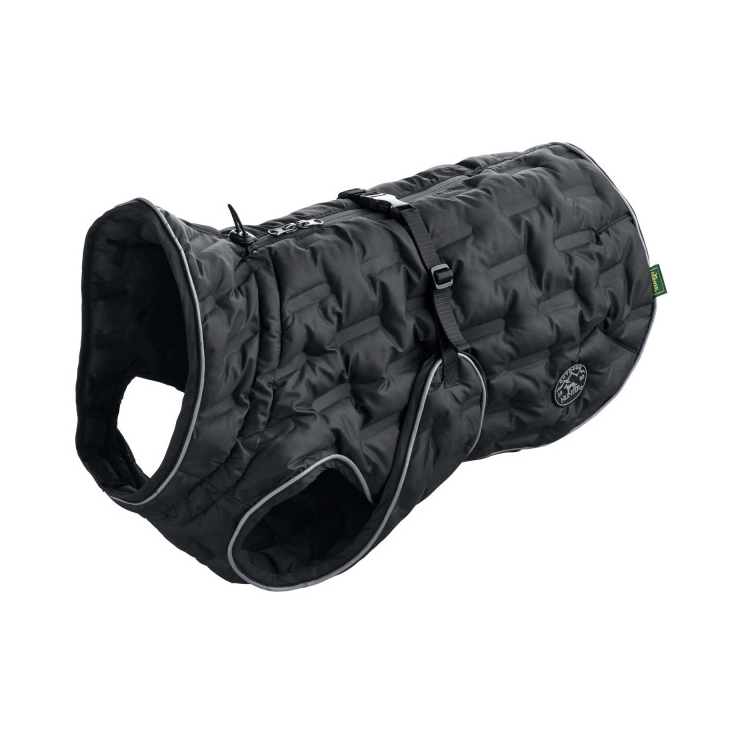 HUNTER Hundemantel Monaco 55, Hals: 74 cm, Bauch: 54-116 cm, schwarz