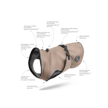 HUNTER Hundemantel Uppsala 25, Hals: 20-38 cm, Bauch:...