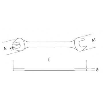 BETA 000550179 55/s12x/Satz 12 Doppelmaulschlüssel