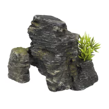 NOBBY Aqua Ornaments "Fels mit Pflanzen", 8 x...