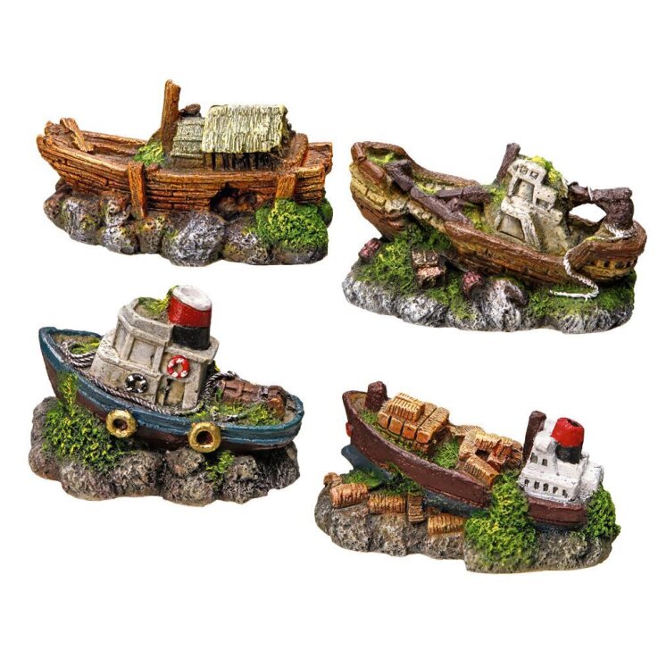 NOBBY Aqua Ornaments "Boat mini", 9 - 10 cm