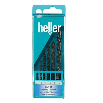 HELLER HSS Stahlbohrersatz, 6-tlg., 2–8 mm