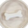 NOBBY Anti-Schling-Napf „Bone“, grau-creme, 0,5l, Ø 15 x 6 cm