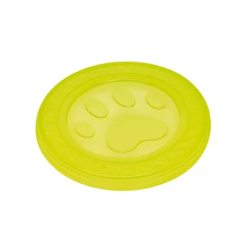 NOBBY TPR Fly-Disc "Paw", gelb &Oslash; 22 cm