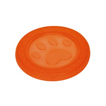 NOBBY TPR Fly-Disc "Paw", orange, &Oslash; 22 cm