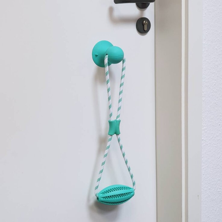 NOBBY Vollgummi Spielzeug mit Minzaroma, 50 cm, Rugby: 11 cm