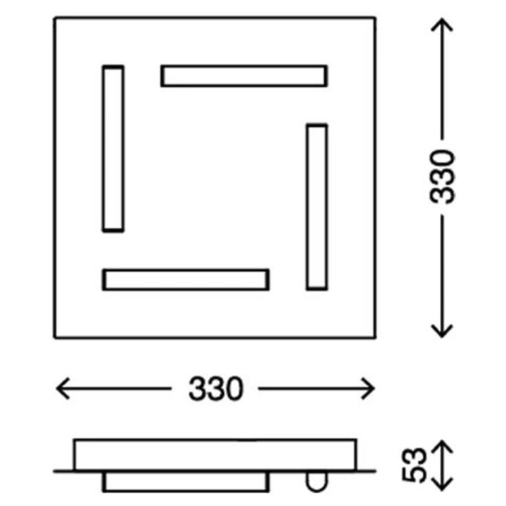 DECKENLEUCHTE BRILONER "CASA" DECKENLAMPE NICKEL LED 24W - 3576-042