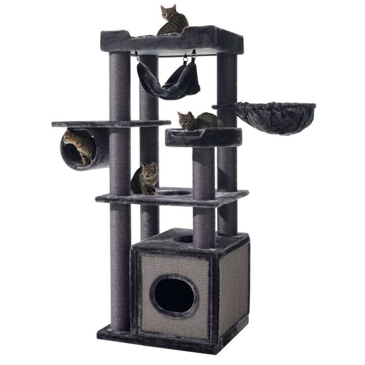 NOBBY Kratzbaum "FARIS", grau, 173 cm hoch