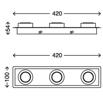 Deckenleuchte Briloner Orna Deckenlampe LED Chrom Aluminium