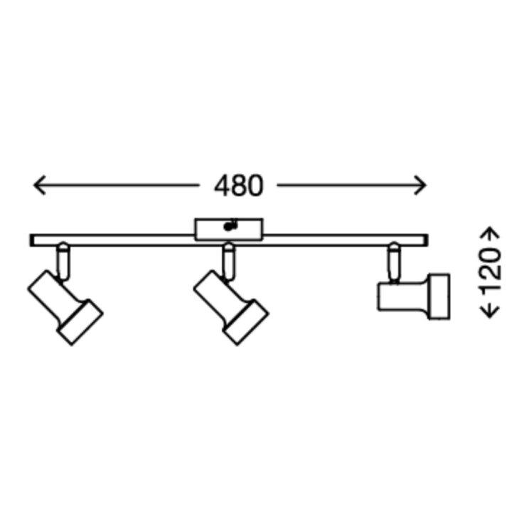 Briloner LED Deckenleuchte Spot 3-flammig ROST Metall kupfer-antik inkl. LED GU10/3W schwenkbar drehbar