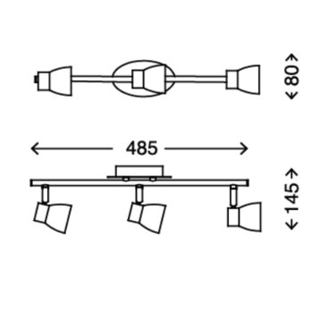 LED Deckenleuchte 3er Spot Briloner 2914-032 Spotstrahler...