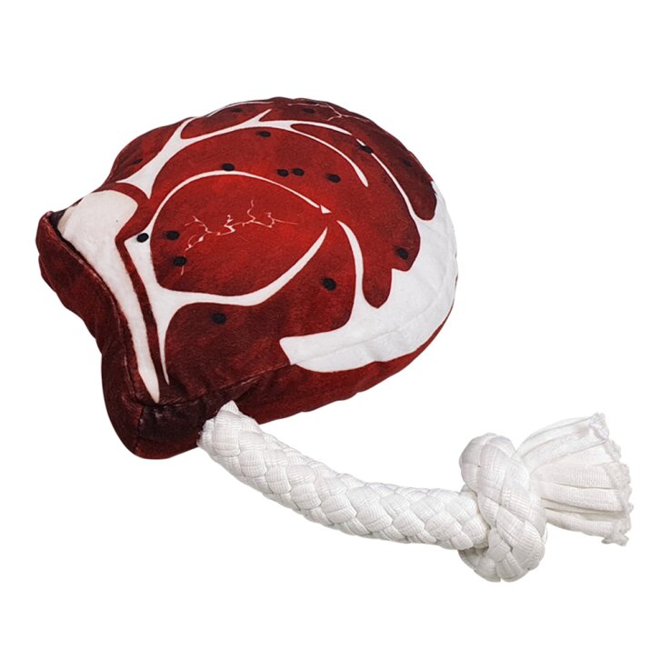 NOBBY Plüsch-Steak mit Seil, 25 cm