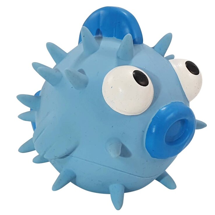 NOBBY Latex Spielzeug "Kugelfisch", blau, 11 cm