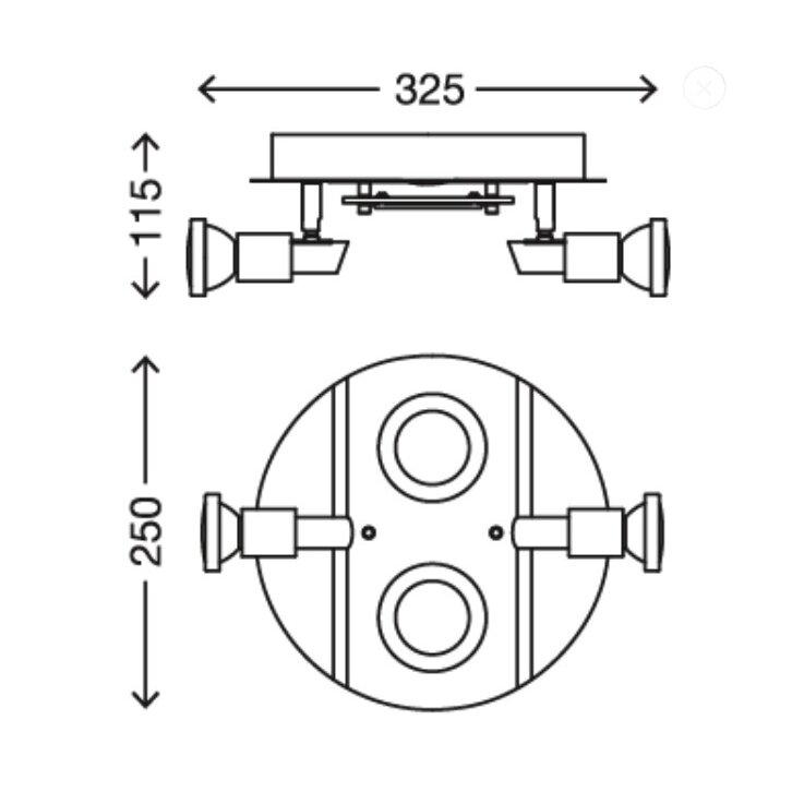 Deckenleuchte Briloner Riposo LED Spot Nickelmatt Deckenlampe