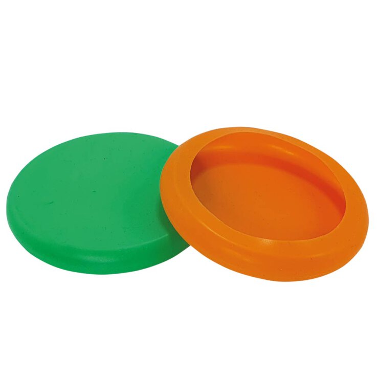 NOBBY Dosendeckel 2er Pack (grün + orange), Ø 11,5 cm
