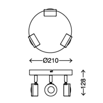 LED Deckenleuchte, 3-flammig "SEMPLICE"  2030-032R