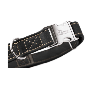 HUNTER Halsung Cannes Alu-Strong 30-45/ M,Rindsleder schwarz