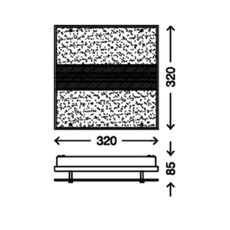 Briloner LED Deckenleuchte 1-flammig YIN , 32 x 32 cm 3656-018